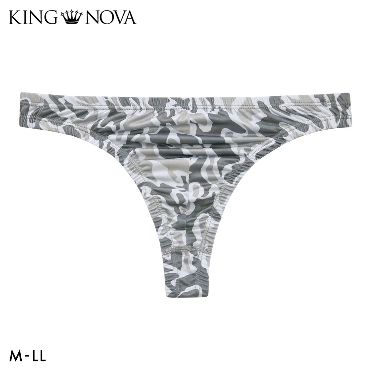 キングノバ 迷彩柄 Tバック ビキニ パンツ メンズ 前とじ M L LL ストレッチ プリント 大きいサイズ KING NOVA