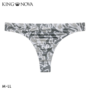 キングノバ 迷彩柄 Tバック ビキニ パンツ メンズ 前とじ M L LL ストレッチ プリント 大きいサイズ KING NOVA