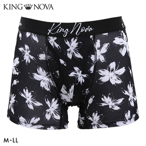 キングノバ 花柄 ボクサーパンツ メンズ 前あき M L LL ストレッチ プリント 大きいサイズ 贈り物 ギフト KING NOVA