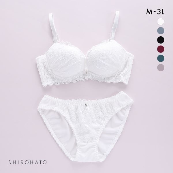 ノンワイヤー ブラジャー ショーツ セット ストレッチレース ふわふわカップ