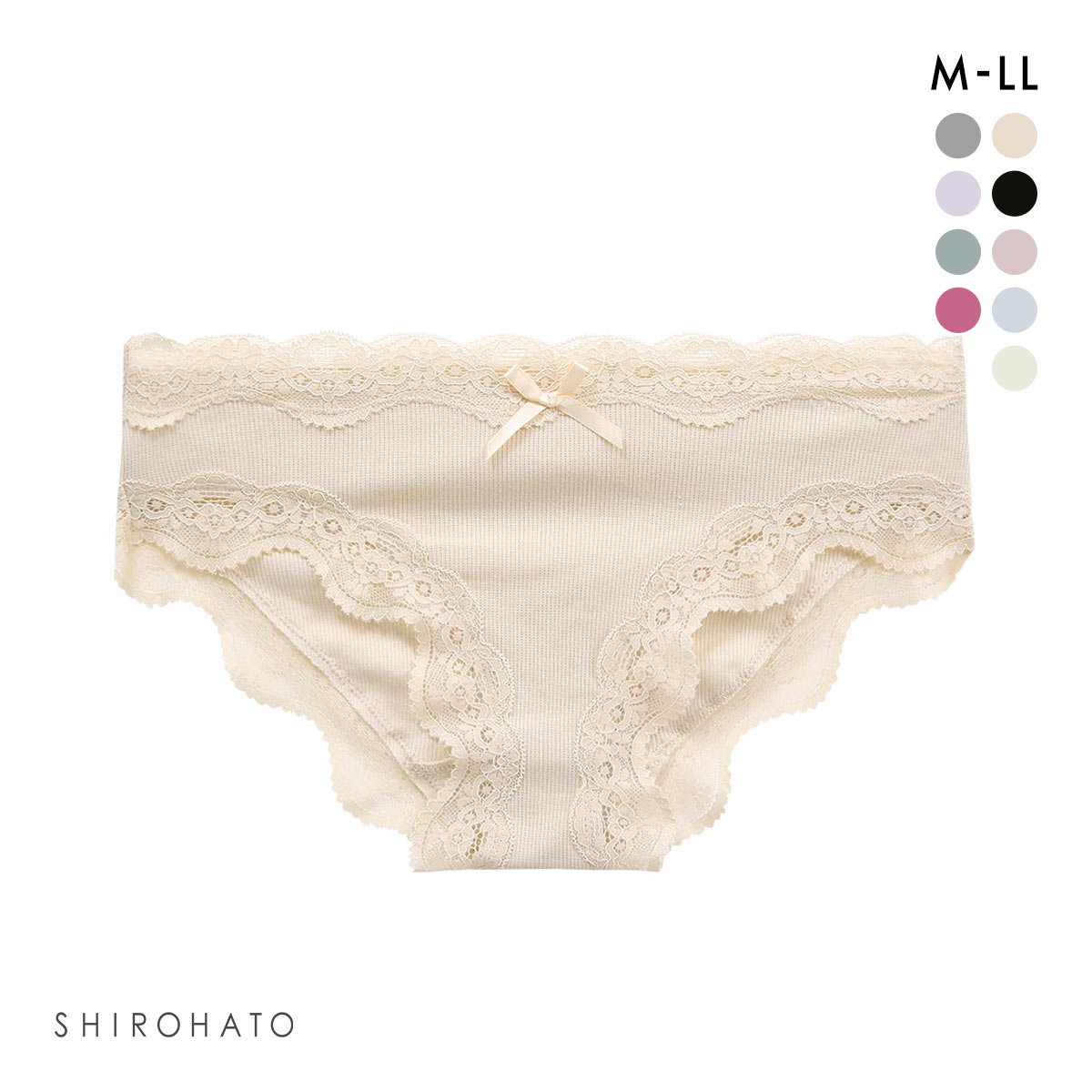 ショーツ ノーマル リブ素材 ストレッチコットン 単品(MO-モカ-M)