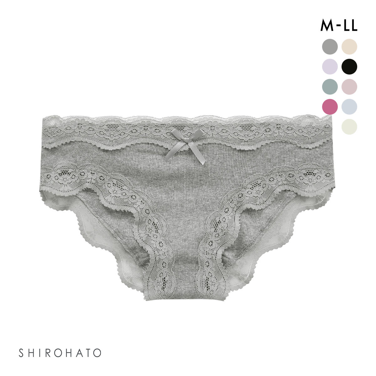 ショーツ ノーマル リブ素材 ストレッチコットン 単品(DGY-濃グレー-M)
