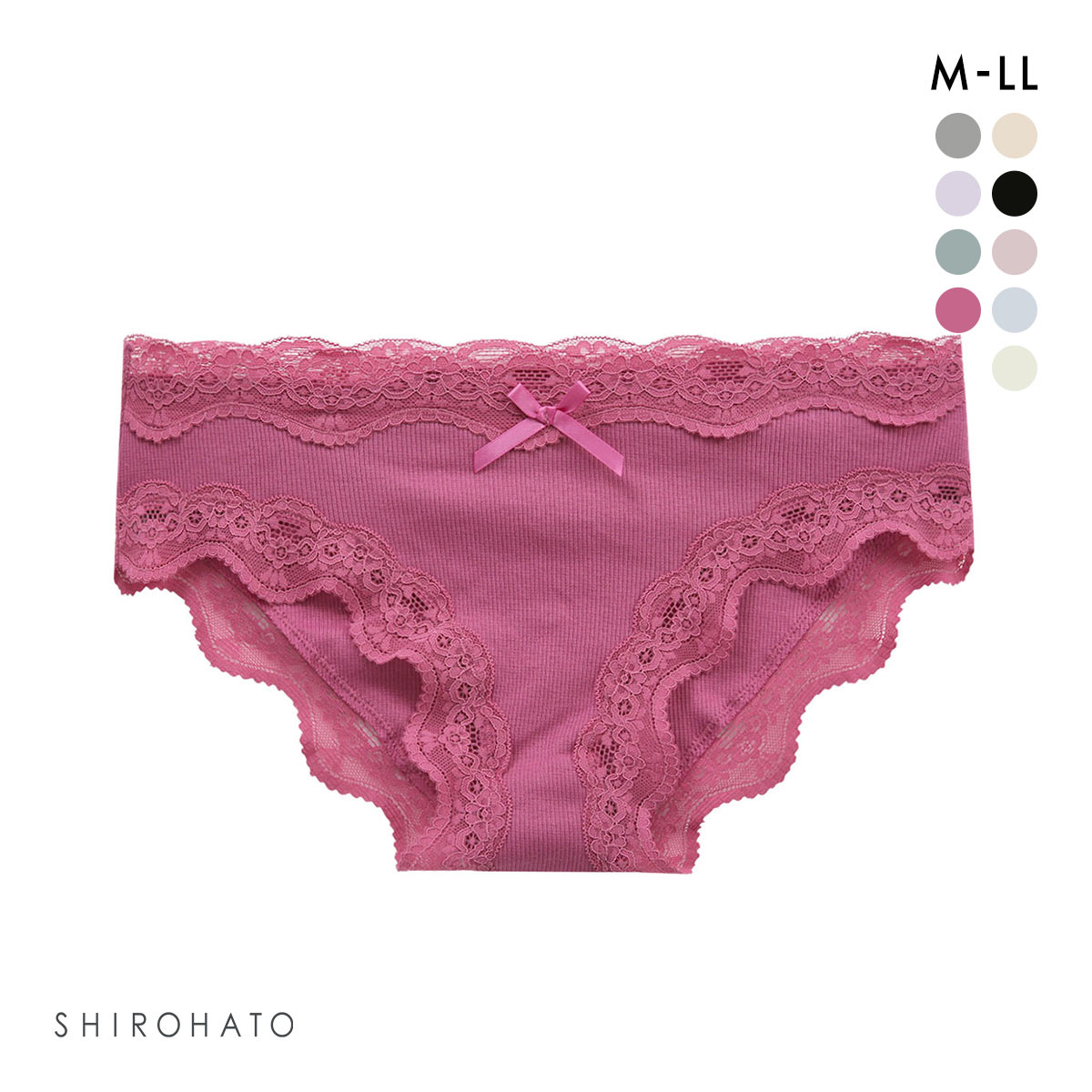 ショーツ ノーマル リブ素材 ストレッチコットン 単品(WI-ワイン-M)