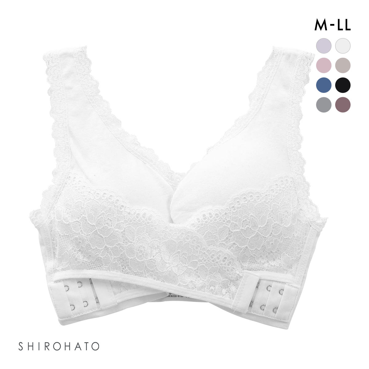 クロスリフト CrossLift ナイトブラ ブラジャー ノンワイヤー おやすみブラ 単品(WH-ホワイト-M)
