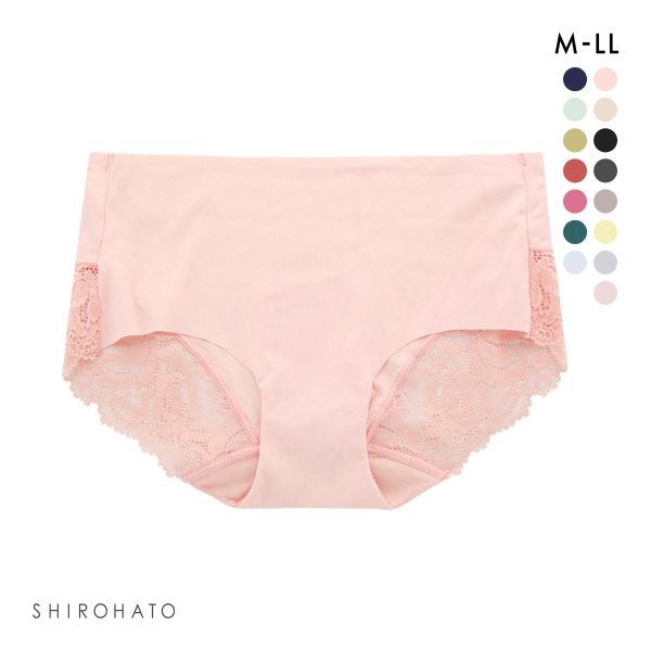 レディース シームレス ボクサー 無地 バックレース 単品