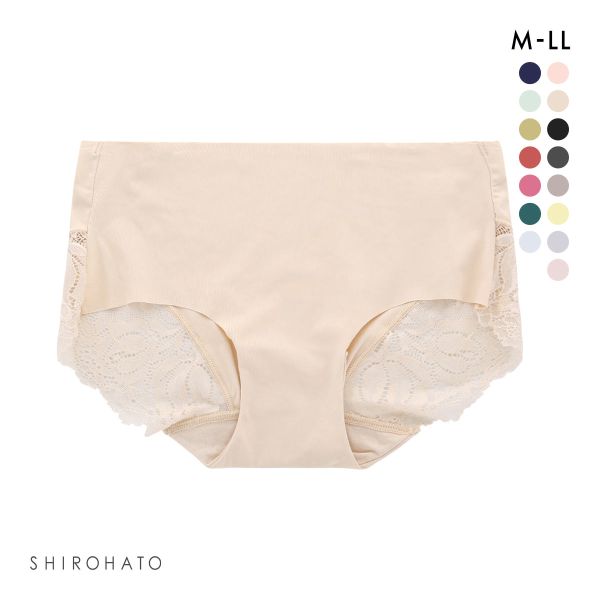 レディース シームレス ボクサー 無地 バックレース 単品