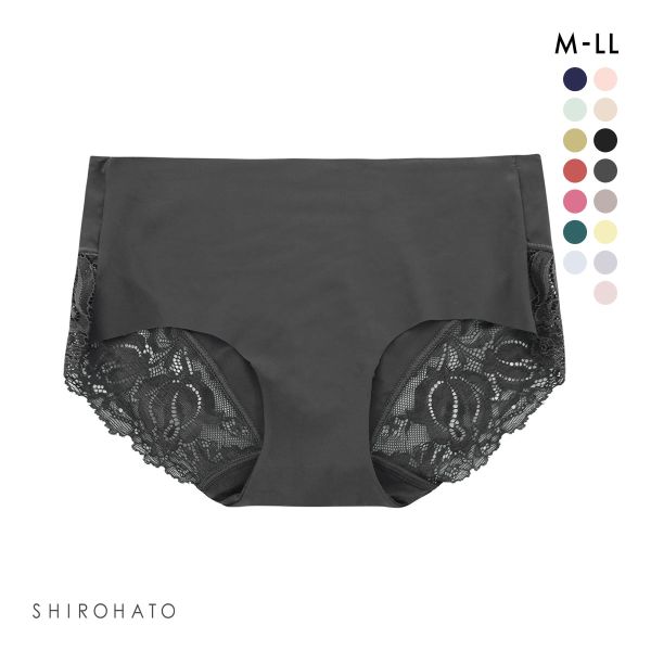 レディース シームレス ボクサー 無地 バックレース 単品