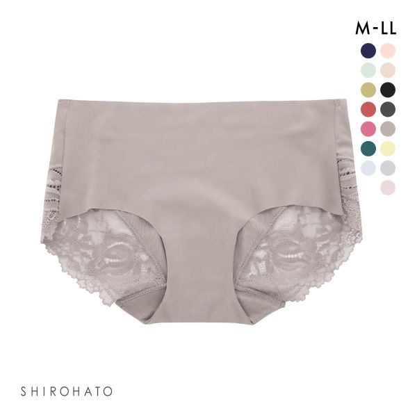 レディース シームレス ボクサー 無地 バックレース 単品