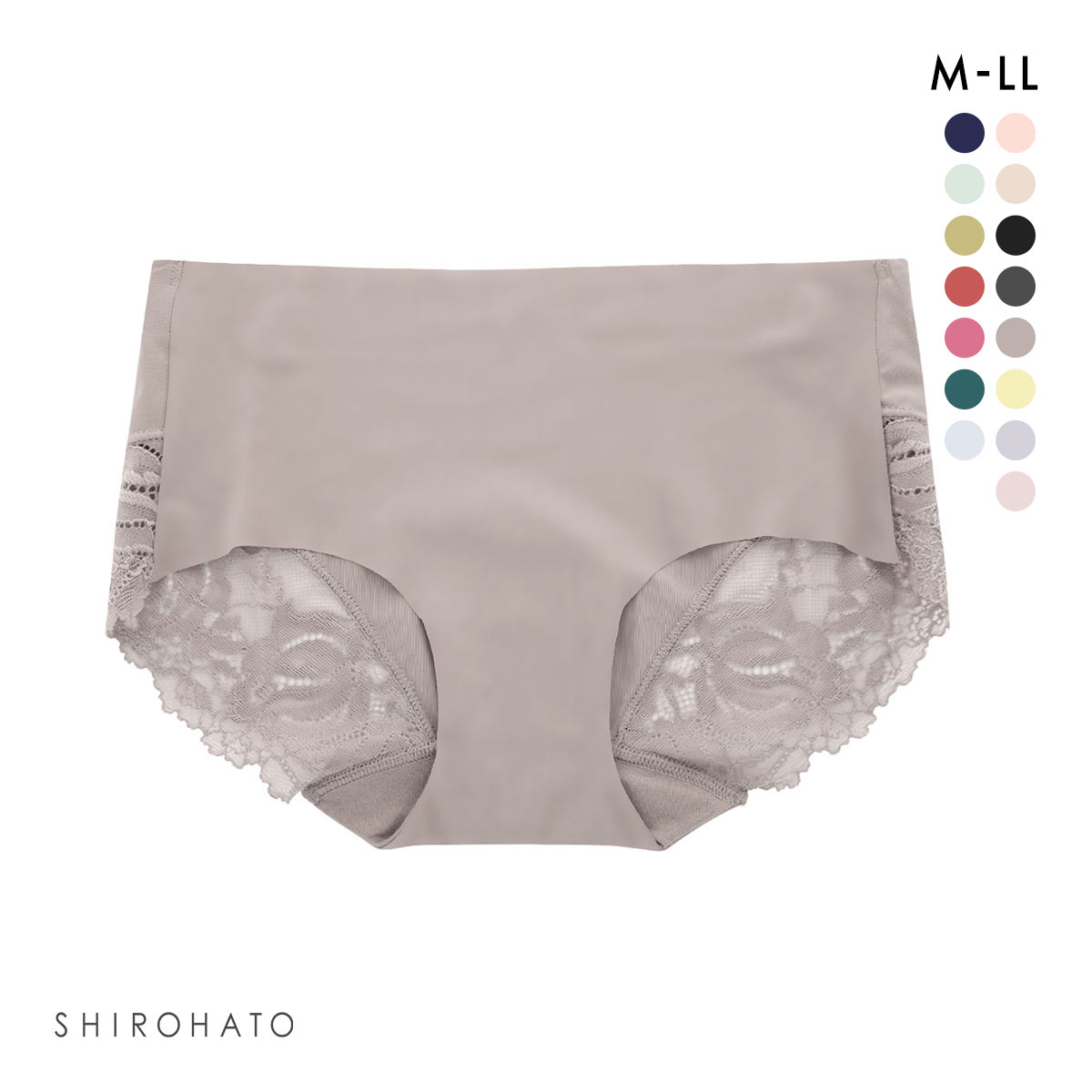 レディース シームレス ボクサー 無地 バックレース 単品(BR-ブラウン-M)