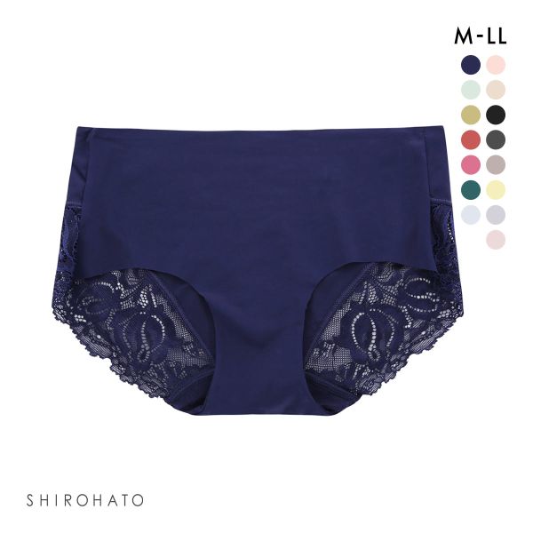 レディース シームレス ボクサー 無地 バックレース 単品