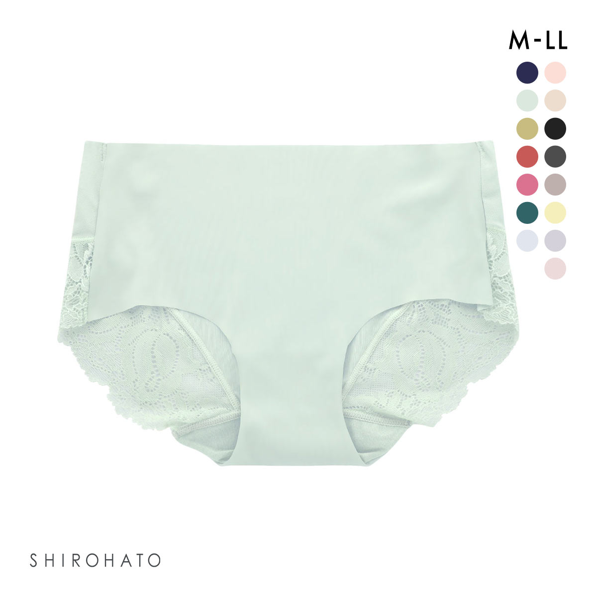 レディース シームレス ボクサー 無地 バックレース 単品(MS-モスグリーン-M)