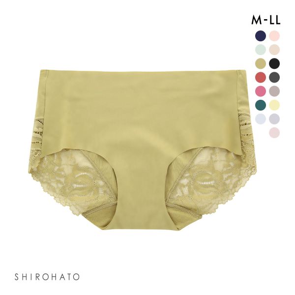 レディース シームレス ボクサー 無地 バックレース 単品