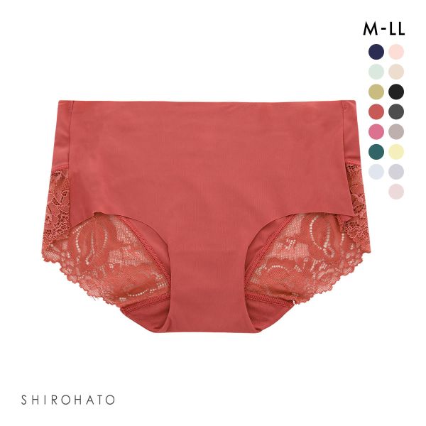 レディース シームレス ボクサー 無地 バックレース 単品