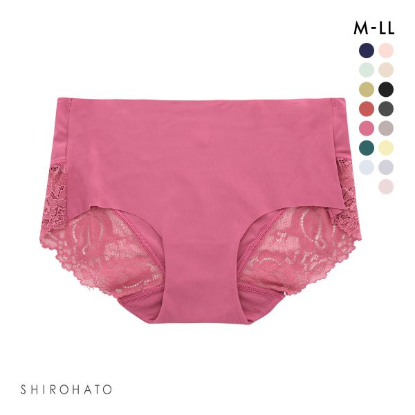 レディース シームレス ボクサー 無地 バックレース 単品