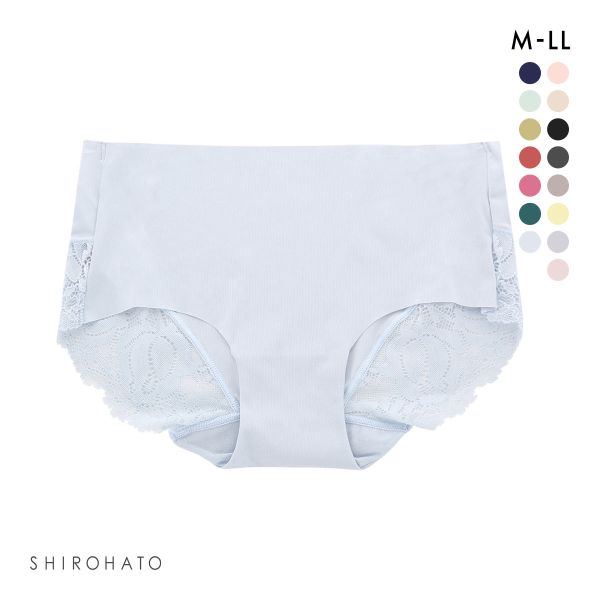 レディース シームレス ボクサー 無地 バックレース 単品