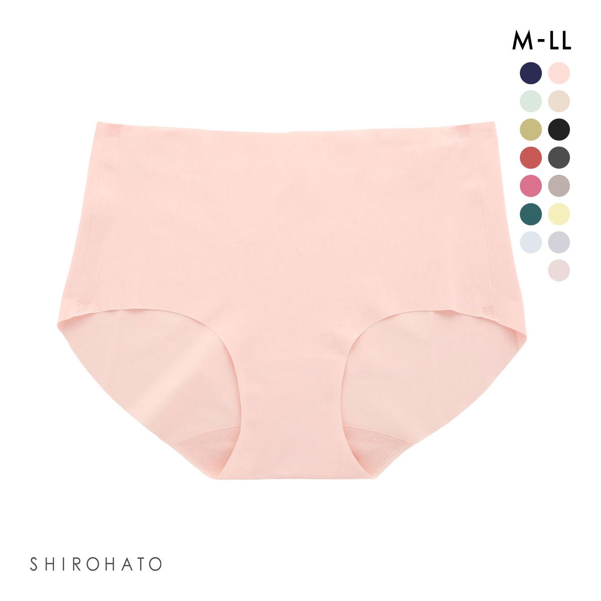 レディース シームレス ボクサー 無地 単品(PE-ピーチ-M)
