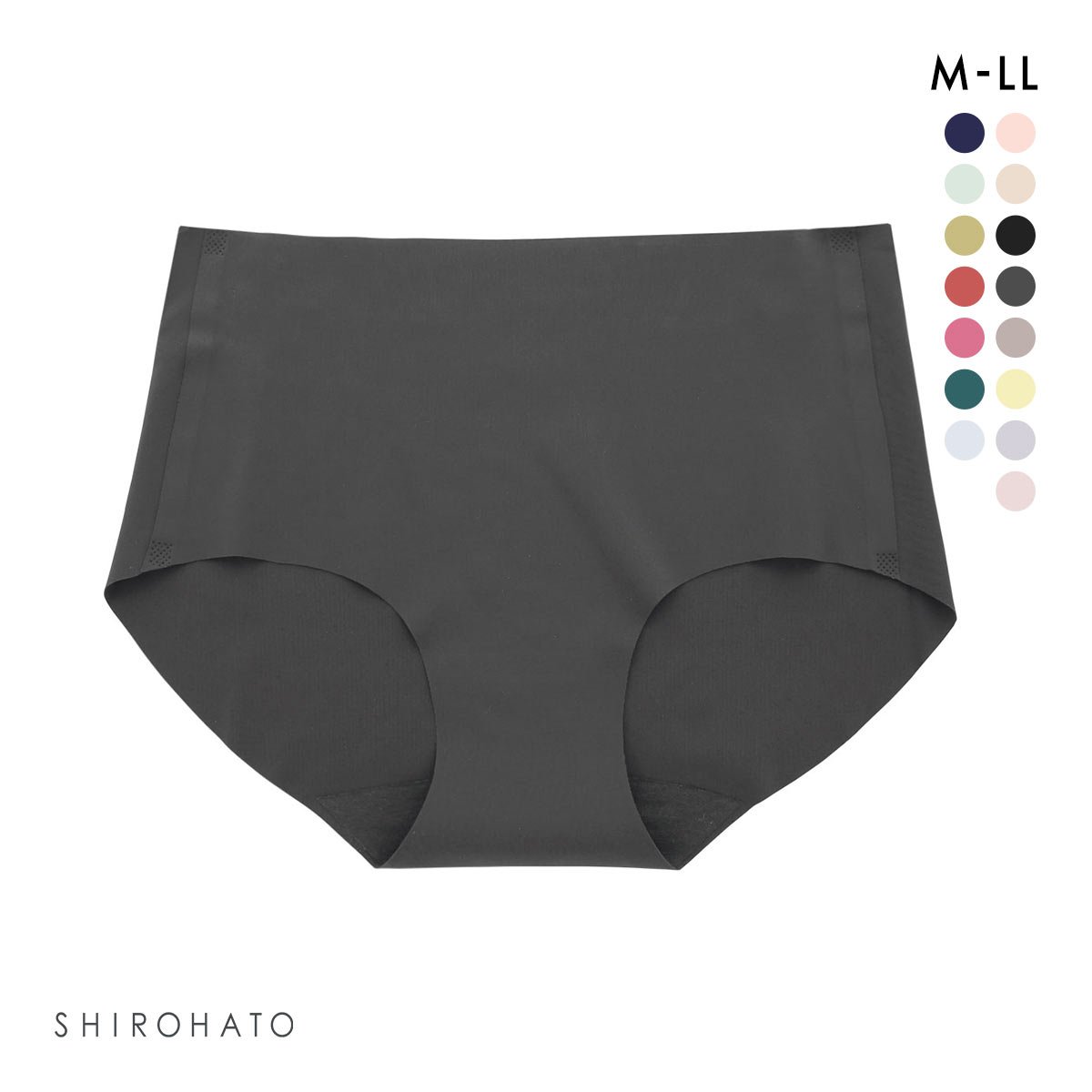 レディース シームレス ボクサー 無地 単品(DGY-濃グレー-M)