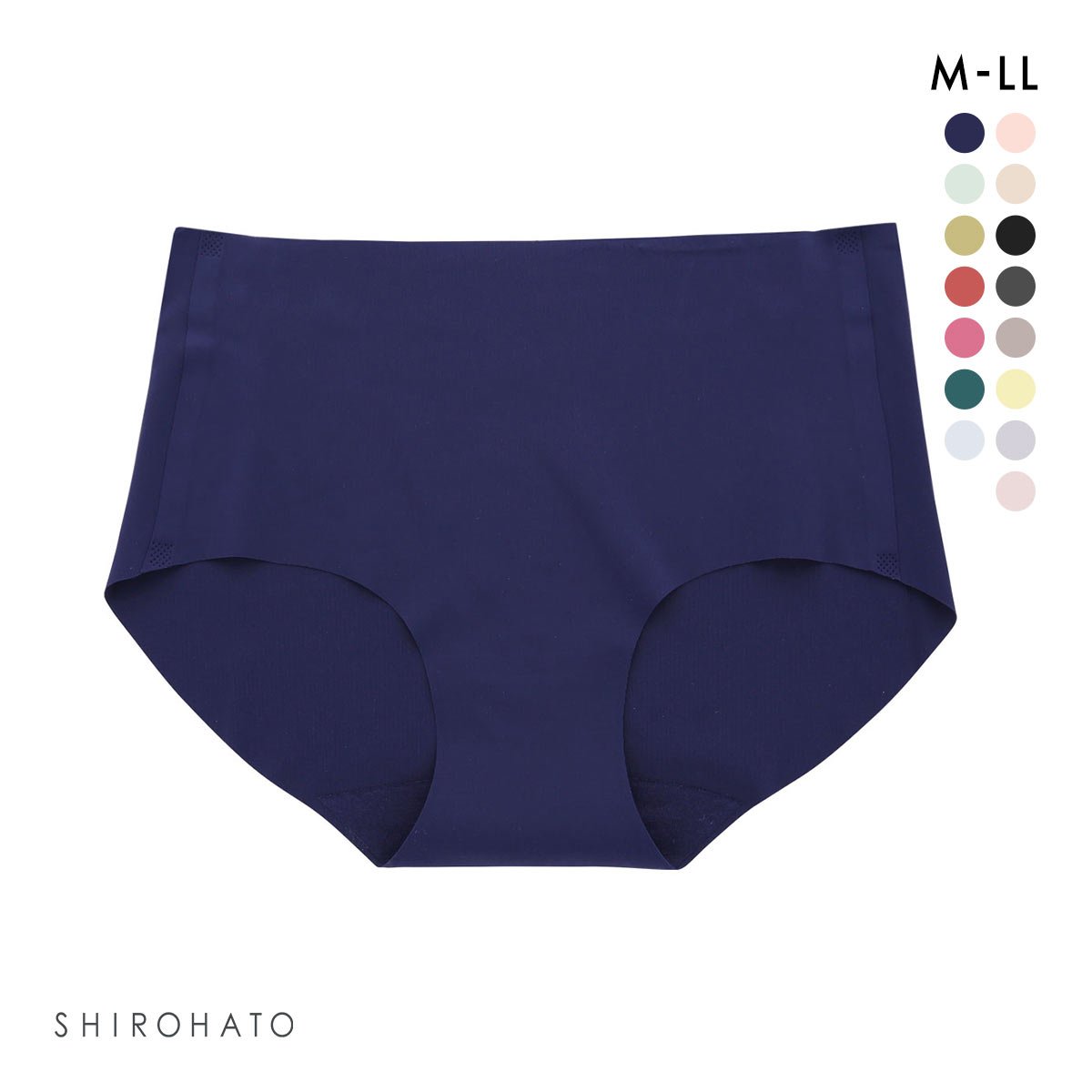 レディース シームレス ボクサー 無地 単品(NV-ネイビー-M)