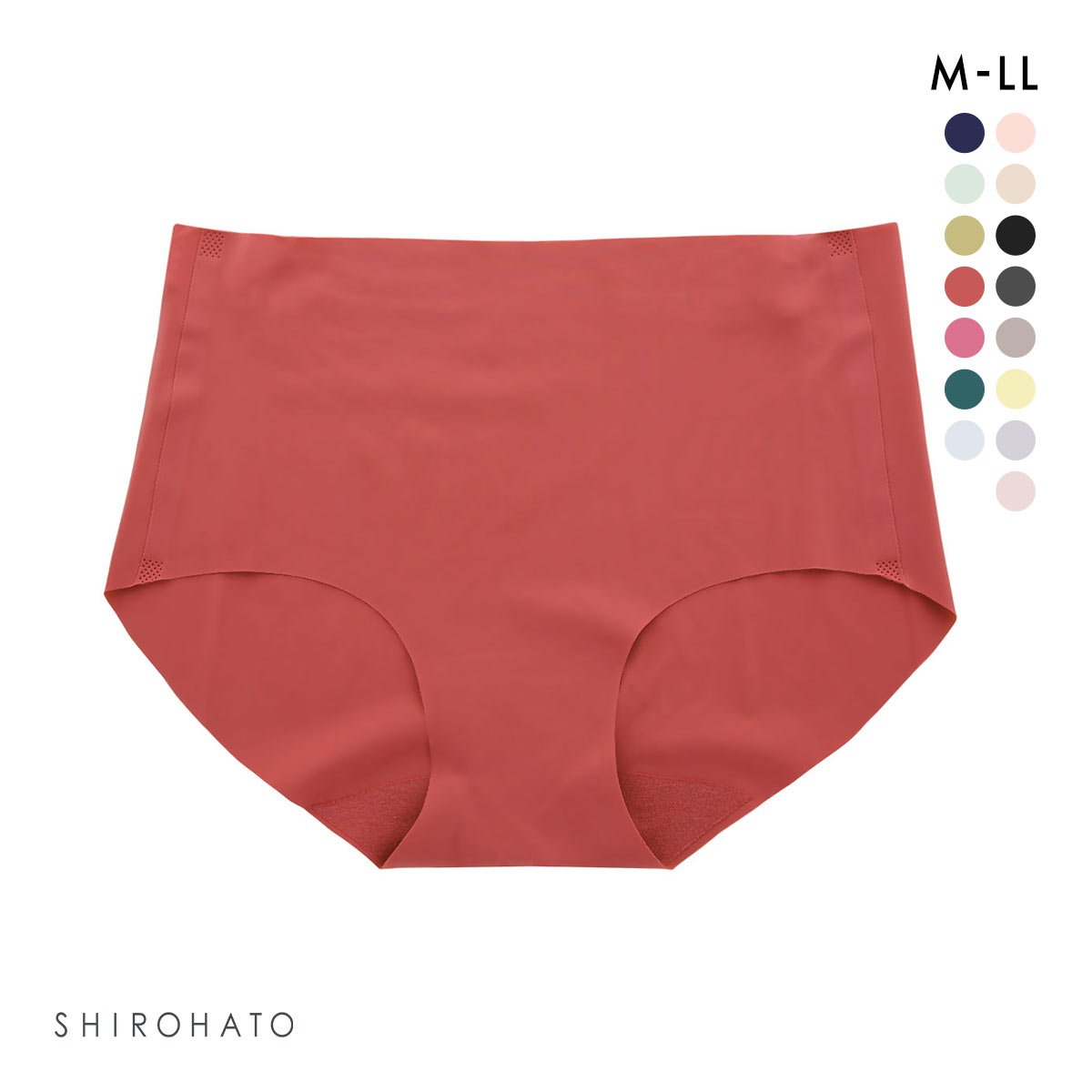 レディース シームレス ボクサー 無地 単品(RE-レッド-M)