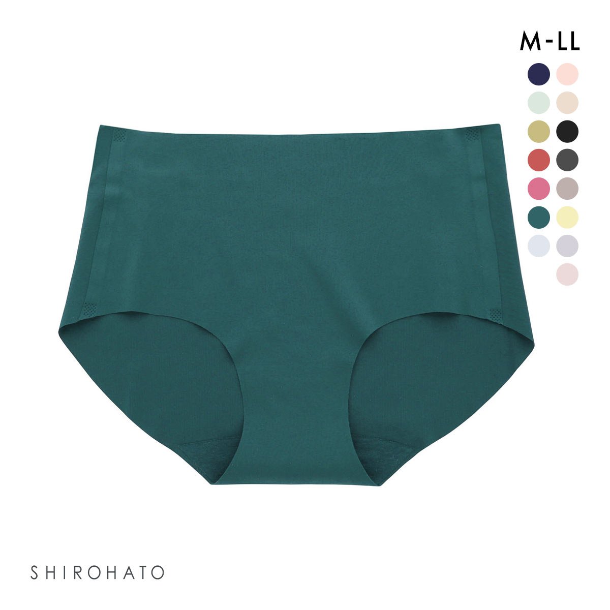 レディース シームレス ボクサー 無地 単品(GR-グリーン-M)