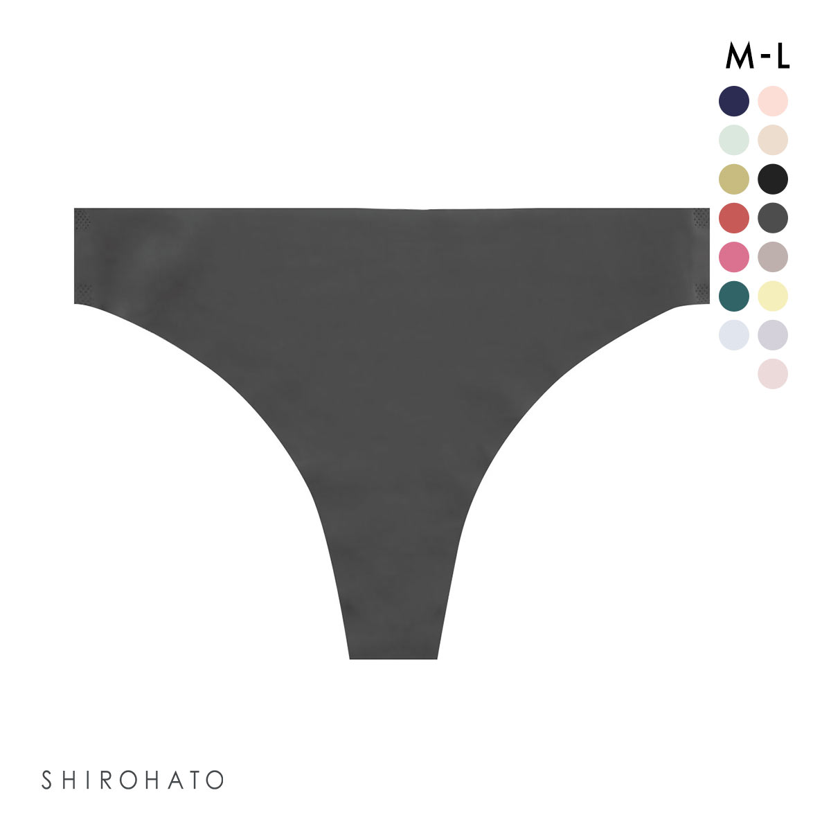 レディース シームレス ショーツ 無地 Tバック 単品(DGY-濃グレー-M)