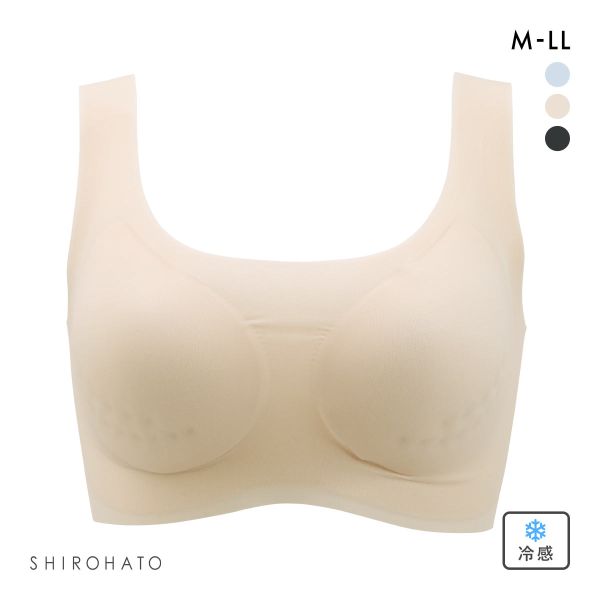 涼感SWITCH 接触冷感 メッシュ高通気 ノンワイヤーブラ M L LL 薄くて軽い ひびきにくい 高通気 涼しい 通気性 むれにくい