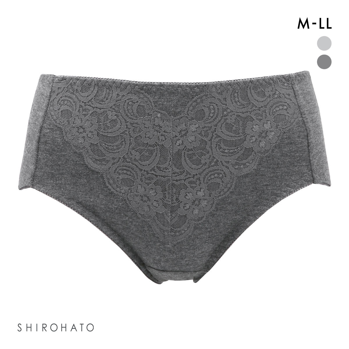 美腹メイク 綿混 ショーツガードル ソフト補正 お腹(DGY-濃グレー-M)
