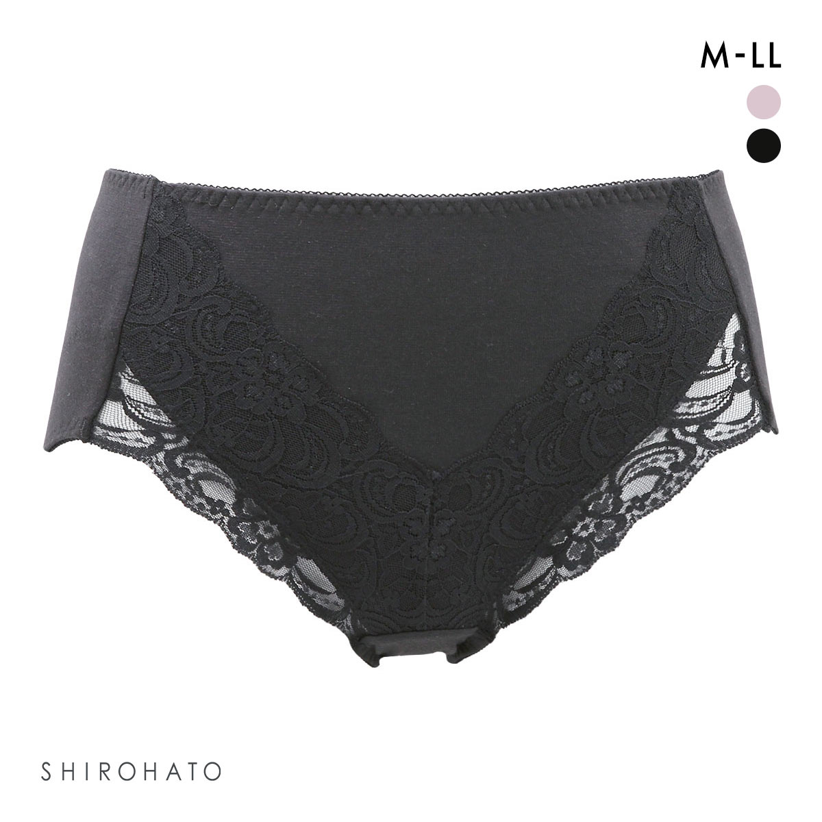 美尻メイク 綿混 ショーツガードル ソフト補正 ヒップアップ(BK-ブラック-M)