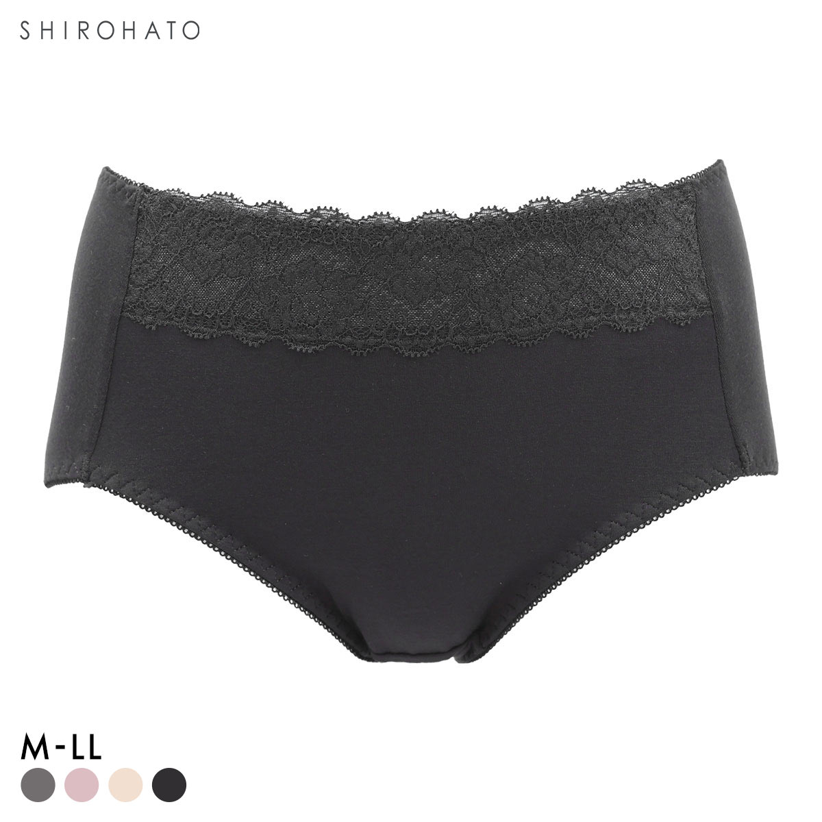 在庫限り お買い得 ソフト補正 レーヨン混ショーツ M L LL おしりすっぽり ノーマル スタンダード ショートガードル ハイウエスト(BK-ブラック-M)