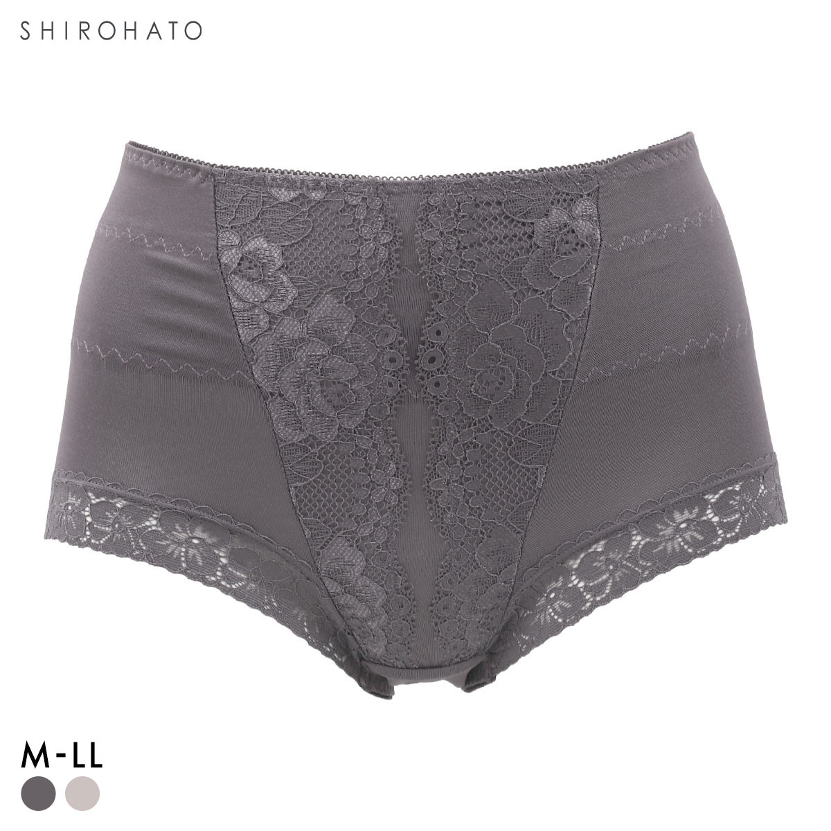 骨盤とお尻に効く ショーツガードル M L LL ハイウエスト 深ばき レディース 大きいサイズ(CGY-チャコールグレー-M)