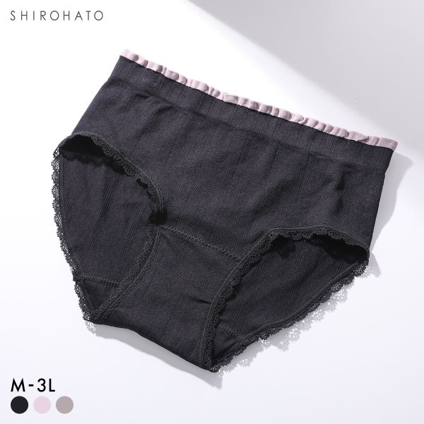 マイティショーツ 柄ニット生地 スタンダードショーツ リブ ストレッチ 大きいサイズ