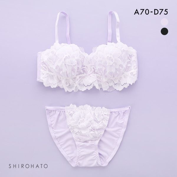 スパイシー レーシーカバーフリル ハーフカップ ブラセット ABCD ブラジャー ショーツ セット 1/2カップ ブラレット バンドゥ チューブブラ