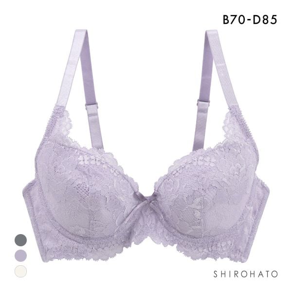 育乳脇高設計 美胸をつくりキープするブラ ブラジャー BCD70-85 補正 4枚接ぎ ソフトワイヤー 大きいサイズ グラマーサイズ ふっくら 谷間