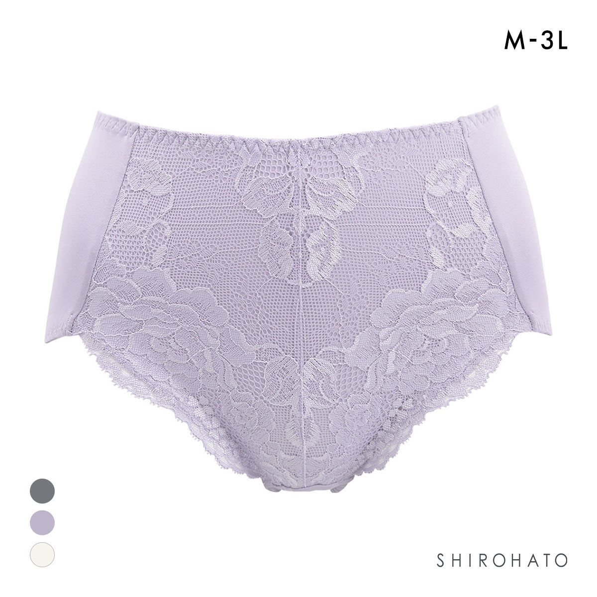 ソフト補正 お腹とヒップをととのえるショーツ ノーマルショーツ M L LL 3L はみ肉解決 大きいサイズ ソフトタッチ スタンダード(LV-ラベンダー-M)