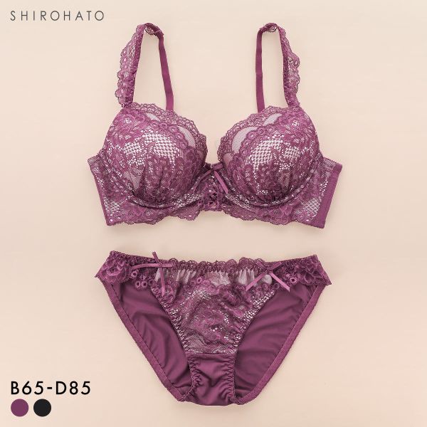 スパイシー 脇高 編み上げレースアップ ビスチェ風 ブラセット BCD65-85 大きいサイズ 谷間 ブラジャー ショーツ セット SPICY