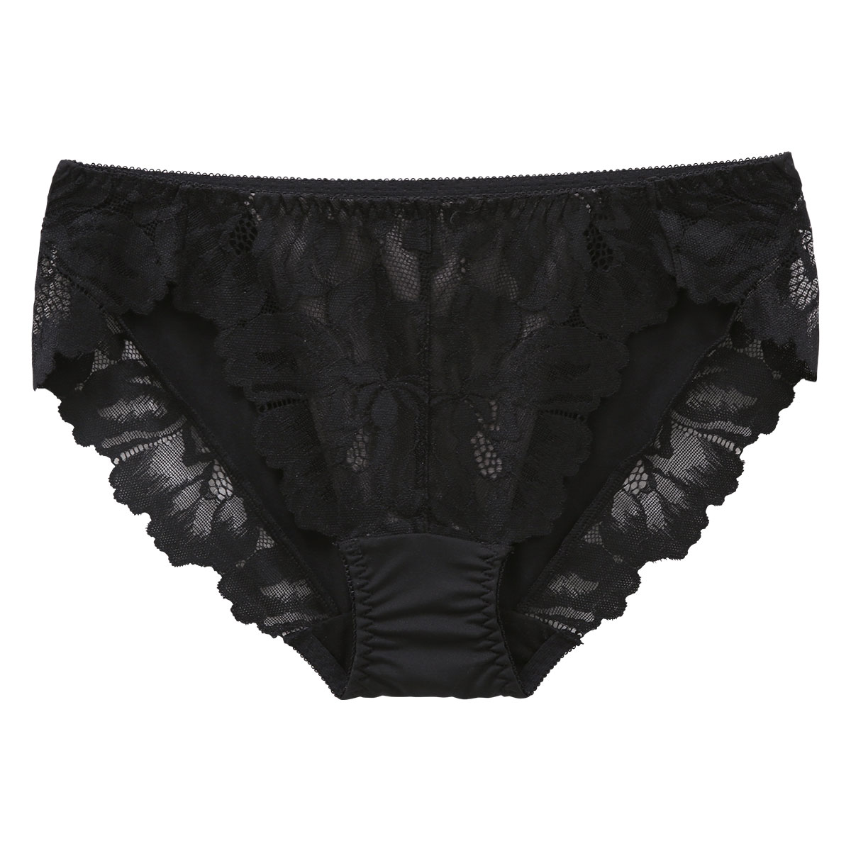 ショーツ レース ノーマル 単品(BK-ブラック-M)