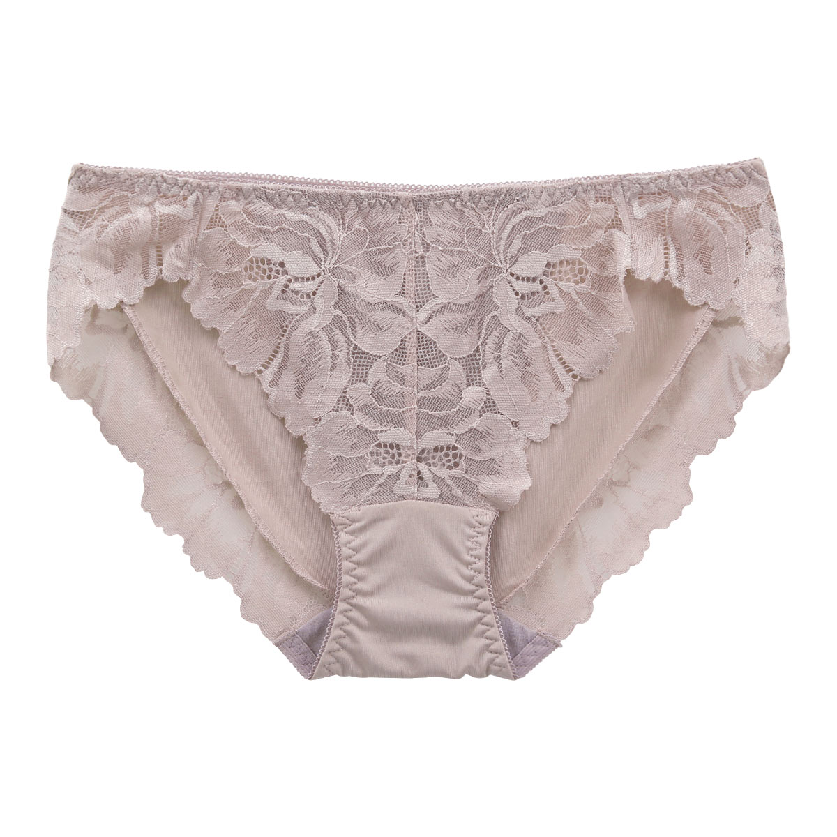 Lacy リラックス レース2WAYストレッチ ノーマルショーツ 単品(BR-ブラウン-M)