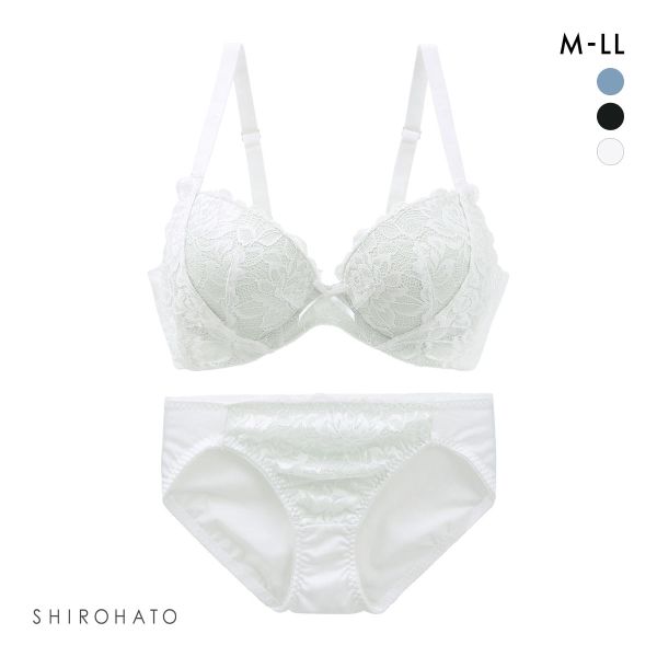 ブラジャー ショーツ セット ノンワイヤー 脇高 ナチュラルキープ ストレッチレース