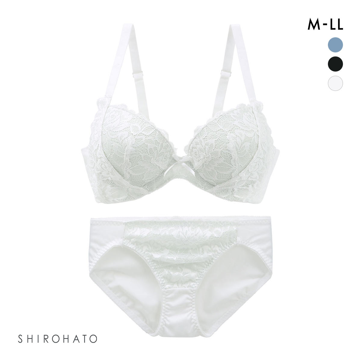 ブラジャー ショーツ セット ノンワイヤー 脇高 ナチュラル