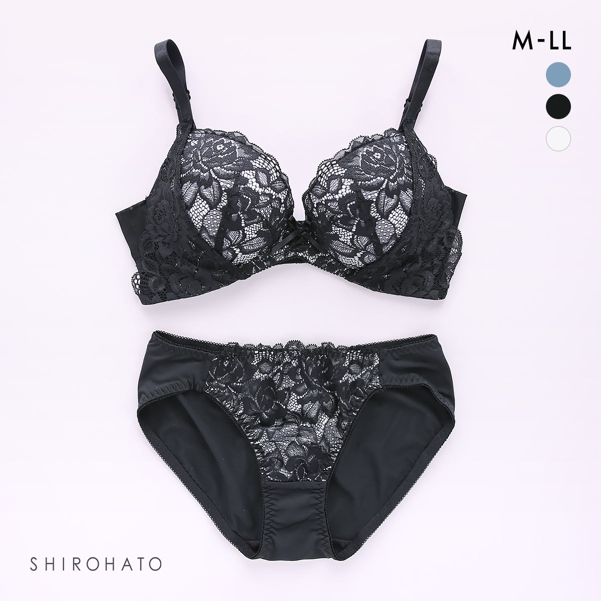 ブラジャー ショーツ セット ノンワイヤー 脇高 ナチュラル