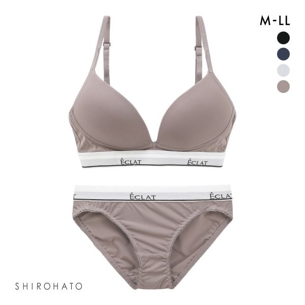 エクラ ECLAT ノンワイヤー ブラジャー ショーツペアセット スポブラ