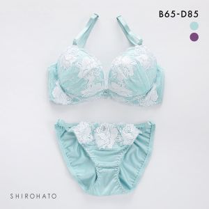 ピュアシェリ PURECHERIE ブラジャー ショーツ セット 脇高花柄チュールレース
