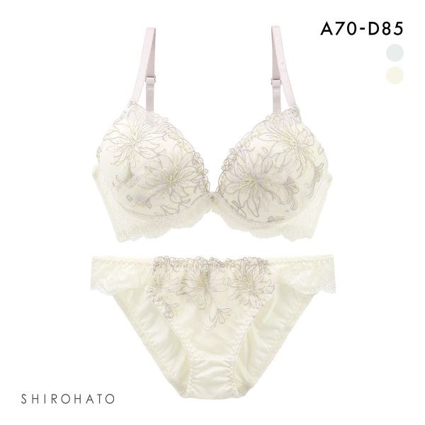 ピュアシェリ PURECHERIE ブラジャー ショーツ セット 脇高 花柄チュールレース ブラショーツセット アンダー大きいサイズ