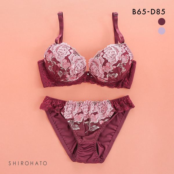 30%OFF ブラジャー ショーツ セット 脇高 大花刺繍 ピュアシェリ PURECHERIE 30%OFF ブラジャー ショーツ セット 脇高 大花刺繍 ピュアシェリ PURECHERIE