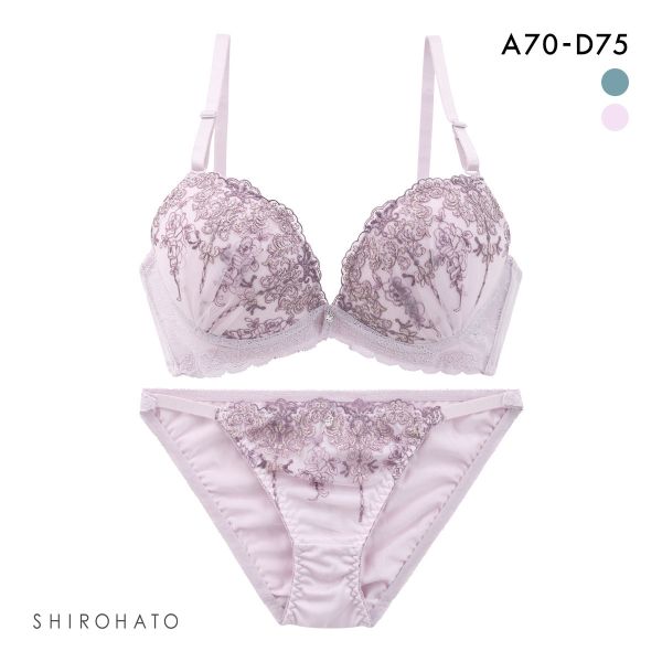 ピュアシェリ ブラジャー ショーツ セット 脇高 ラメレース PURECHERIE