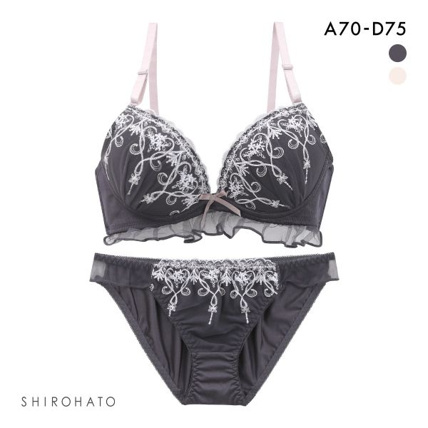 ピュアシェリ ブラジャー ショーツ セット 脇高 ラメチュール アンダーフリル PURECHERIE