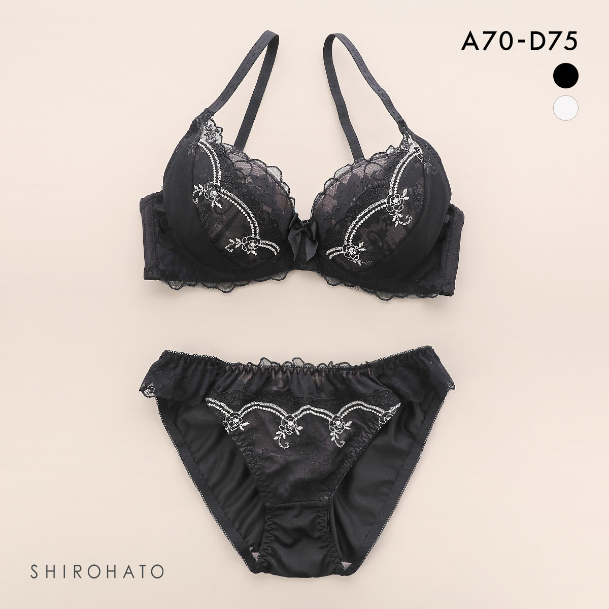 ピュアシェリ ブラジャー ショーツ セット ローズモチーフ PURECHERIE