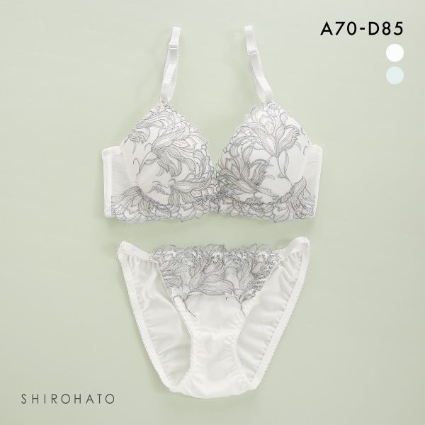 エクラ ブラジャー ショーツ セット 脇高花柄ラメ入チュール ECLAT