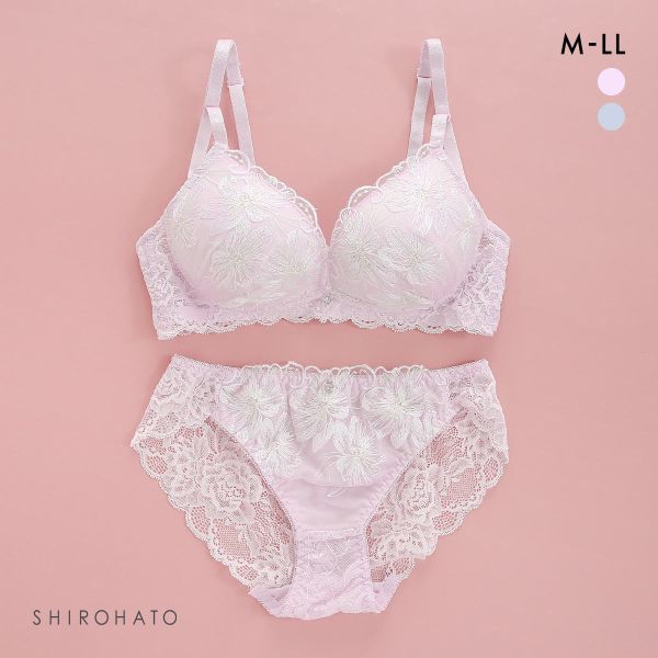 20%OFF ピュアシェリ ノンワイヤー ブラジャー ショーツ セット ラメ入花柄チュール バックレース PURECHERIE 20%OFF ピュアシェリ ノンワイヤー ブラジャー ショーツ セット ラメ入花柄チュール バックレース PURECHERIE