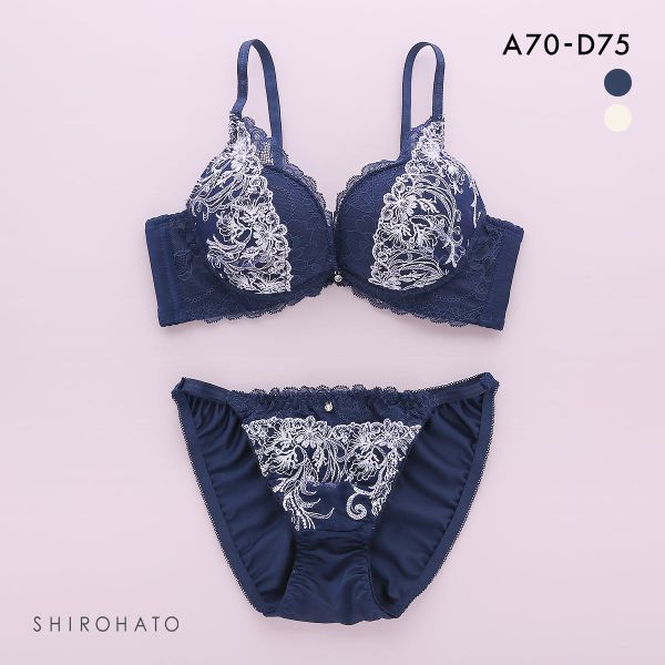 エクラ ブラジャー ショーツ セット 脇高カシュクールレース チュールレース ECLAT